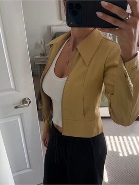 URBAN OUTFITTERS Faux Leather Zip up Jacket